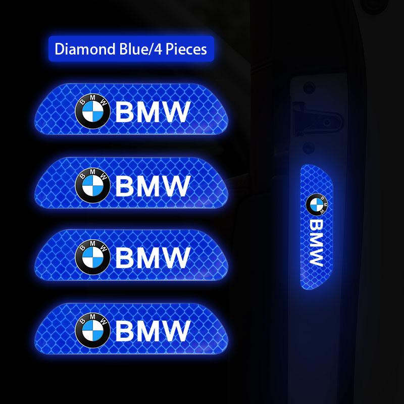 FA44Pcs Car Night Reflective Safety Warning Stickers For BMW X1 X2 X3 X5 X4 X6 X7 G30 G20 G32 G11 G12 F40 F30 F20 F10 F34 F07 F44