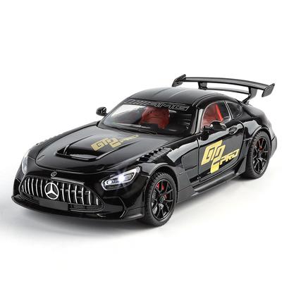 1/24 Benzs AMG GTR литая игрушечная модель автомобиля со звуком и светом инерционный механизм детская игрушка коллекционная вещь подарок на день рождения