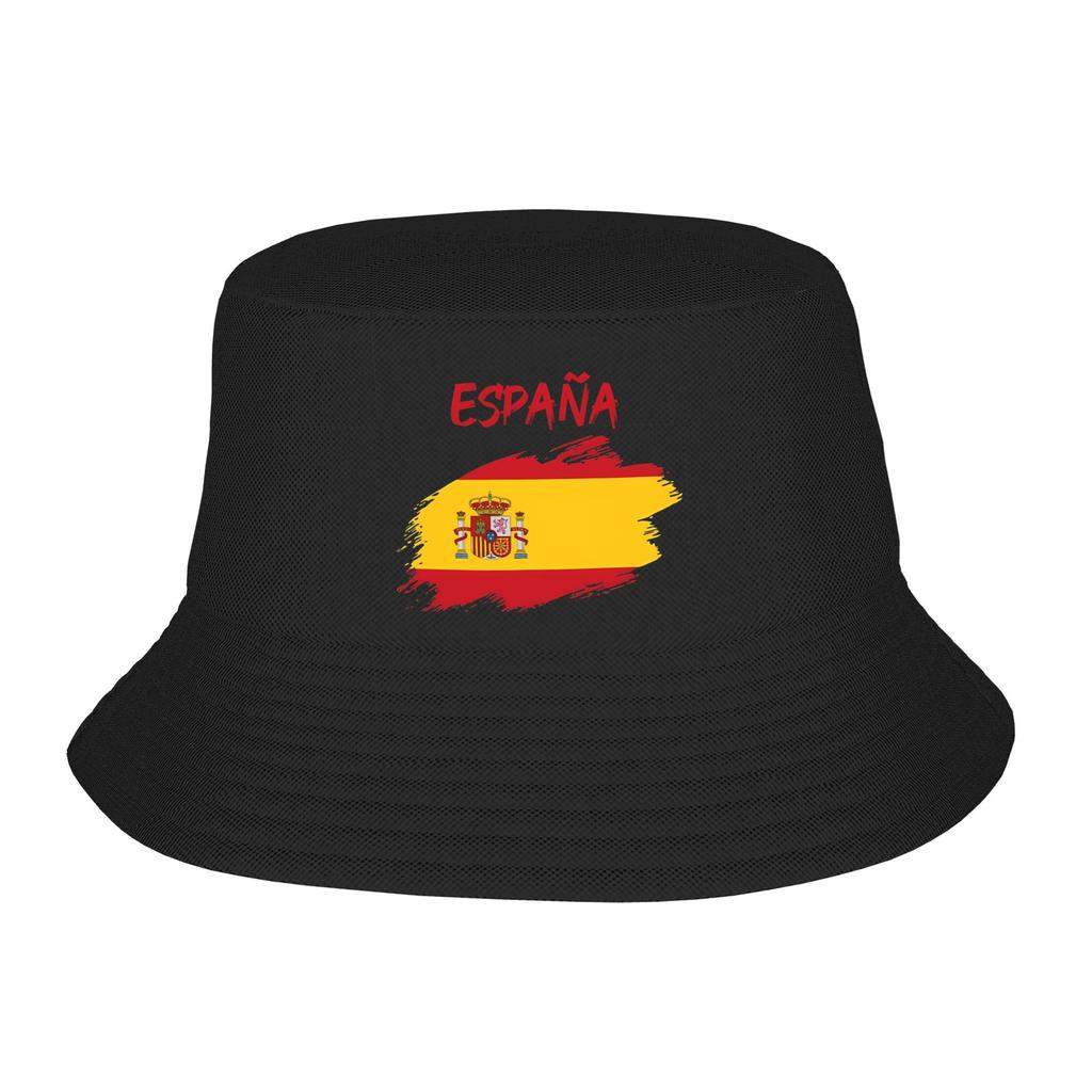 Couple Spain Spanish Flag  Bucket Hat  Breathable FisherUnisex Hats Summer Korean Vacation Caps Hawaii Graphic Visor Hat