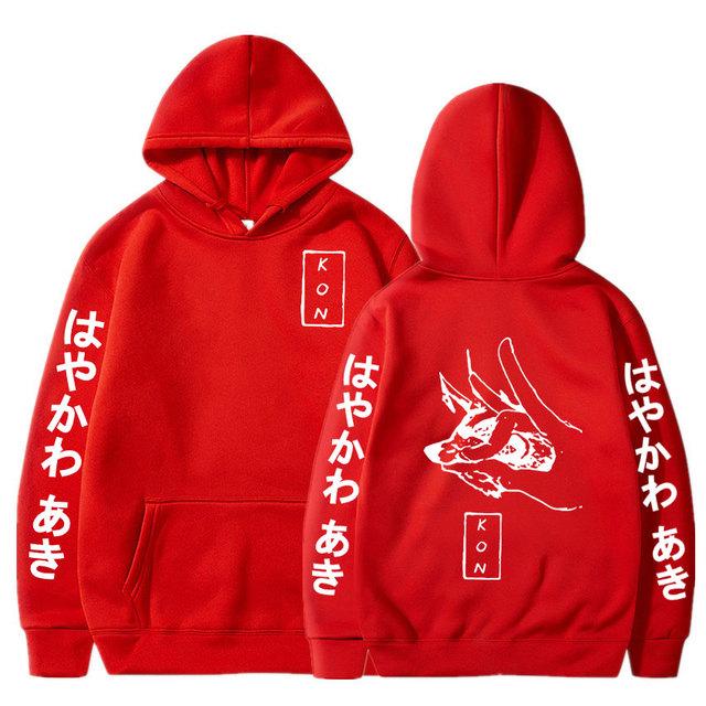 Japanese Anime Chainsaw Man Hoodies Hayakawa Aki Fox Devil Kon Hoodies Men Women Pullovers Casual Oversized Long Sleeves Sweatshirt Unisex Streetwear