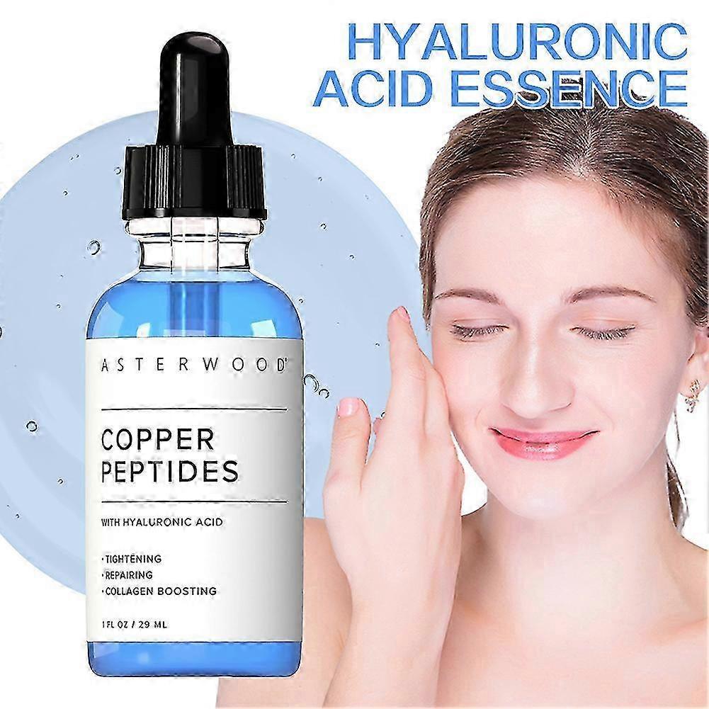 Copper Peptide Facial Hyaluronic Acid Essence Serum Anti-Aging Hydrating For All Skin Types Daily Use