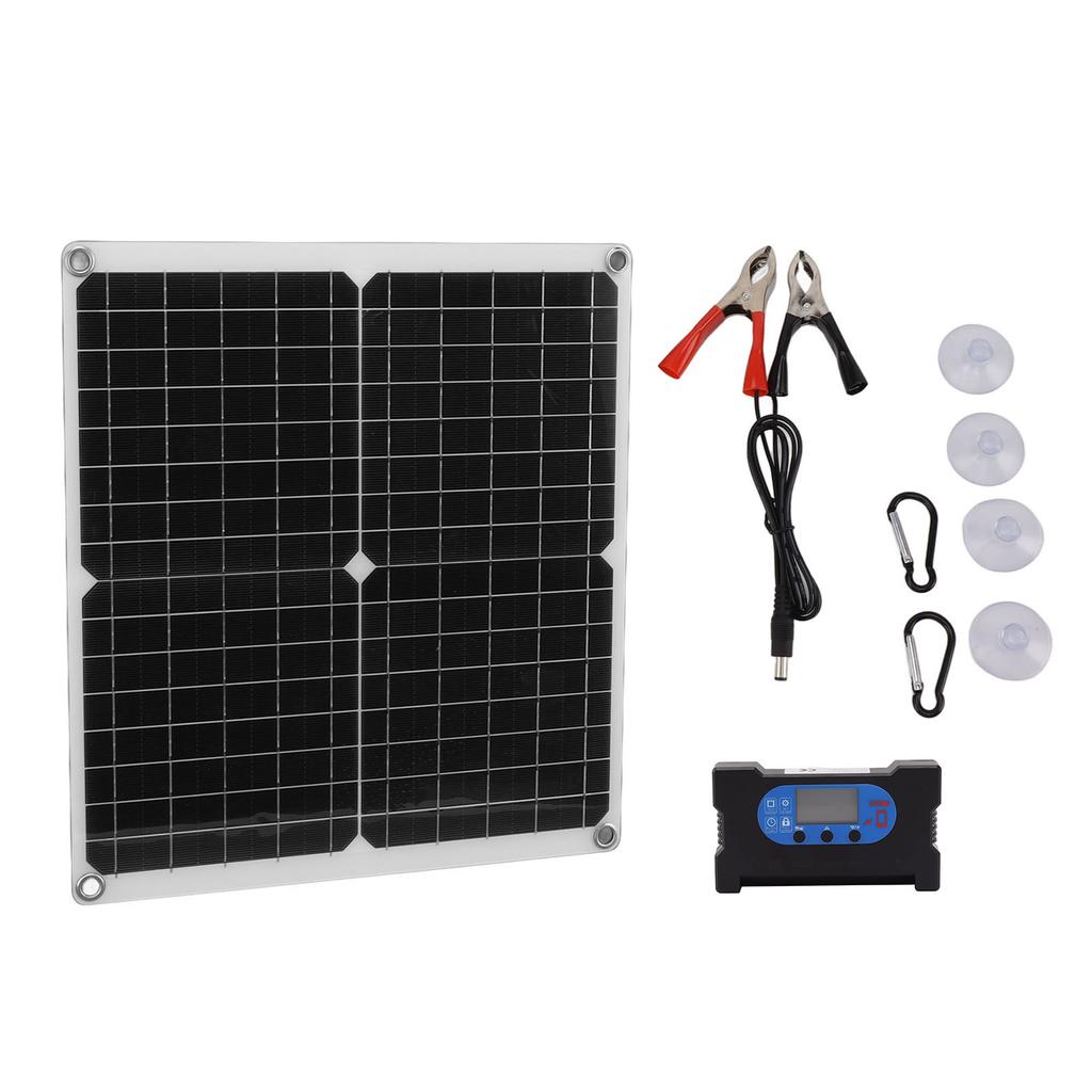 Контроллер заряда солнечной панели, комплект из монокристаллического кремния 25 Вт 10 А, быстрая зарядка без аккумулятора