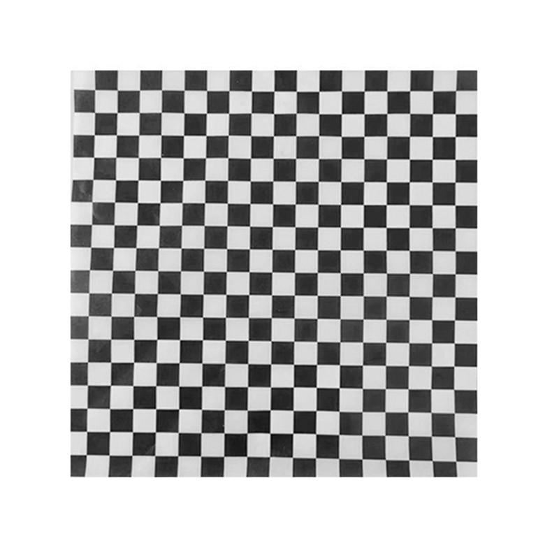 50Pcs 18x18cm Square Oil Proof Papers Classic Plaid Baking Cake Bread Sandwich Packaging Oil Absorbing Pastry Pads