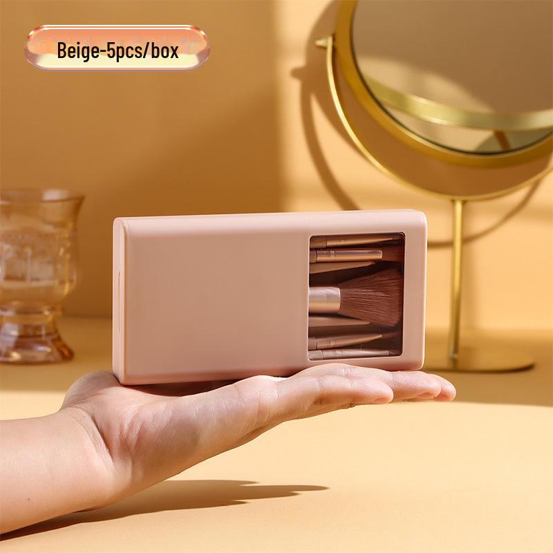 Мини-портативный набор кистей для макияжа - мягкий ворс, коробка для хранения, идеально подходит для новичков