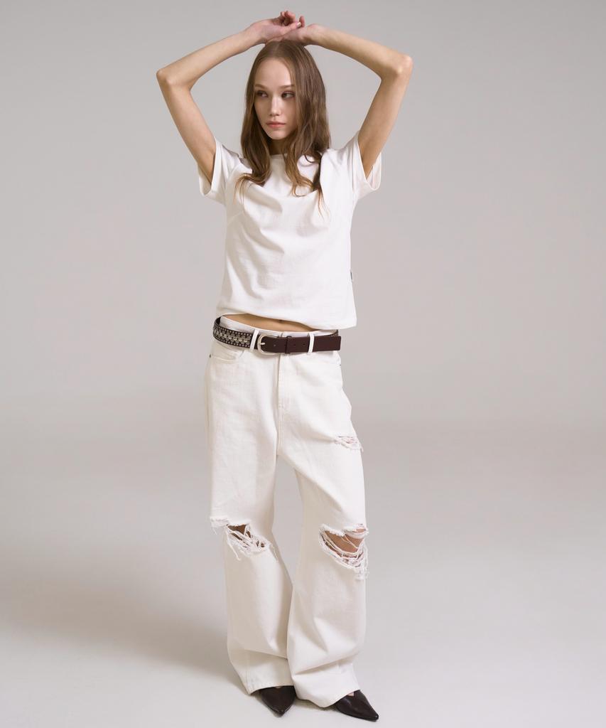SSIN AND LEE Dart T-Shirt White