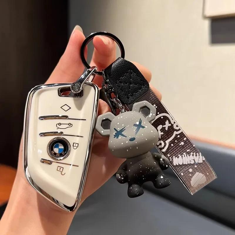 TPU Car Key Case Cover Shell Fob for BMW F30 F31 F32 F34 F20 F21 F07 F10 1 3 5 7 Series X1 X3 G01 X4 G02 X5 F15 F16 M3 M4 Etc LK5