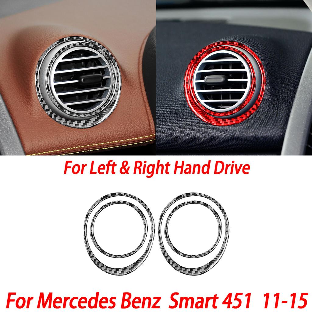 For Benz Smart W451 Fortwo 2011-2015 Carbon Fiber Copilot Storage Box Handle Center CD Gear Shift Panel Interior Trim Sticker
