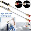 High Pressure Washer Wand with 2 Nozzles Heavy-Duty Metal Hose Nozzle for Garden Hose Hydro Jet Hose Pipe Wand Nozzle Sprayer