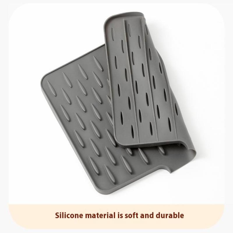1 шт. Силиконовый коврик для сушки посуды, коврик для сушки кастрюль и тарелок для кухонной посуды, нескользящие коврики, подставка против ожогов, кухонная утварь