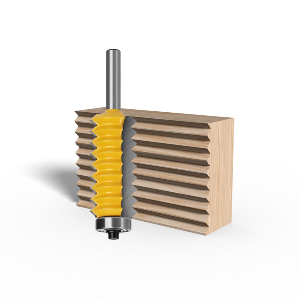 Multi-tooth Tenon Joint Woodworking Milling Cutter 8mm Shank Slotting Cutter Wave Type Splicing Woodworking Tools