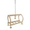 8Pcs Set Wood Parrot Set Bell Perch Hanging Hammock Combination Bird Swing Climbing Ladder Parrot Training Cockatiel