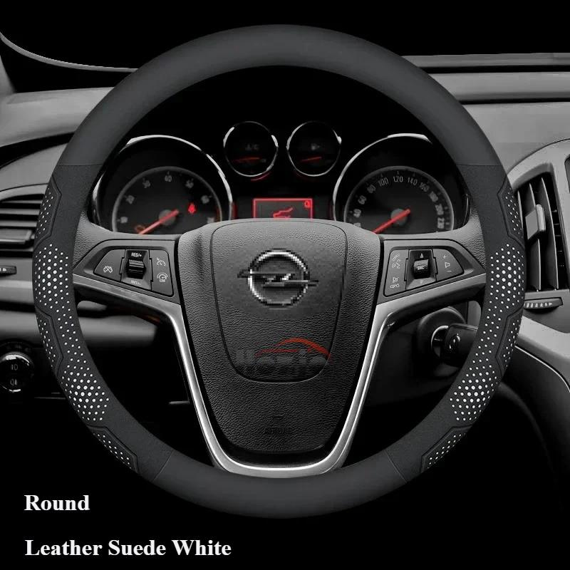 For Opel Astra-e Astra L GS sport ST 2023 2024 2025 Steering Wheel Cover Carbon fiber Suede leather Car Accessories j666