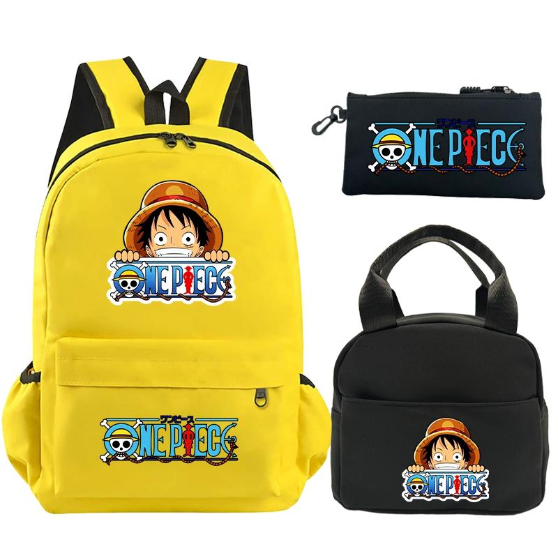 3 шт./компл. рюкзак, цельный рюкзак с принтом в стиле аниме, сумка для обеда, пенал для подростков, детский школьный рюкзак для девочек и мальчиков