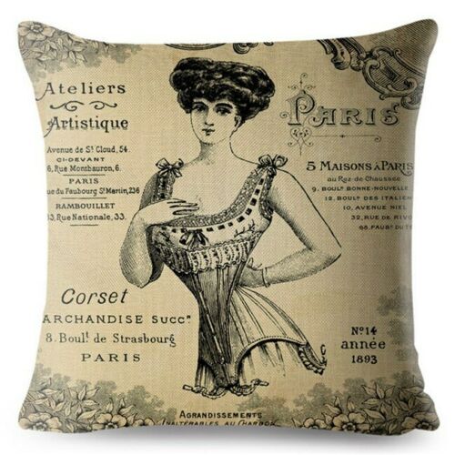 European Vintage Gothic Style Cushion Cover Flowers Print Throw Pillows Cases