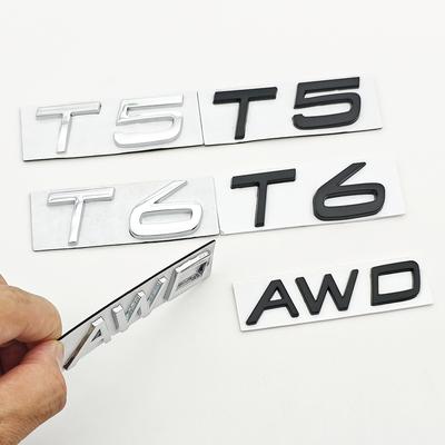3D Металлическая эмблема Логотип на задний багажник автомобиля T5 T6 AWD для S40 S60 S90 XC40 XC60 XC90 V50 V70 T5 T6 AWD Наклейка Аксессуары