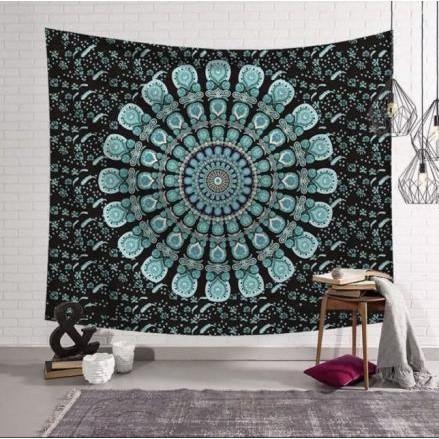 VIKAMA Mandala Vintage Tapestry Wall Hanging Living Room Bedroom Dormitory Wall Tapestry Easy To Hang Home Decoration