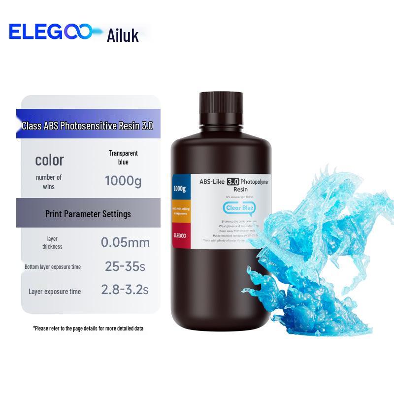 Фотополимерная смола для 3D-принтера ELEGOO - Высокая прочность, совместима с LCD 405 нм