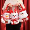 1 шт. Рождественский мешочек для конфет из ткани Санта Клаус Снеговик Лось Новогоднее украшение на Рождество Мультяшные мешочки для хранения подарков с конфетами и яблоками