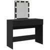 Makeup Vanity with LED Lighting Black 100 x 40 x 130 cm