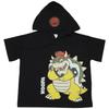 Летняя коллекция 2026 Super Mario Худи с капюшоном Bowser Super Mario Nintendo Черный 130 см [Bandai] Футболка с коротким рукавом