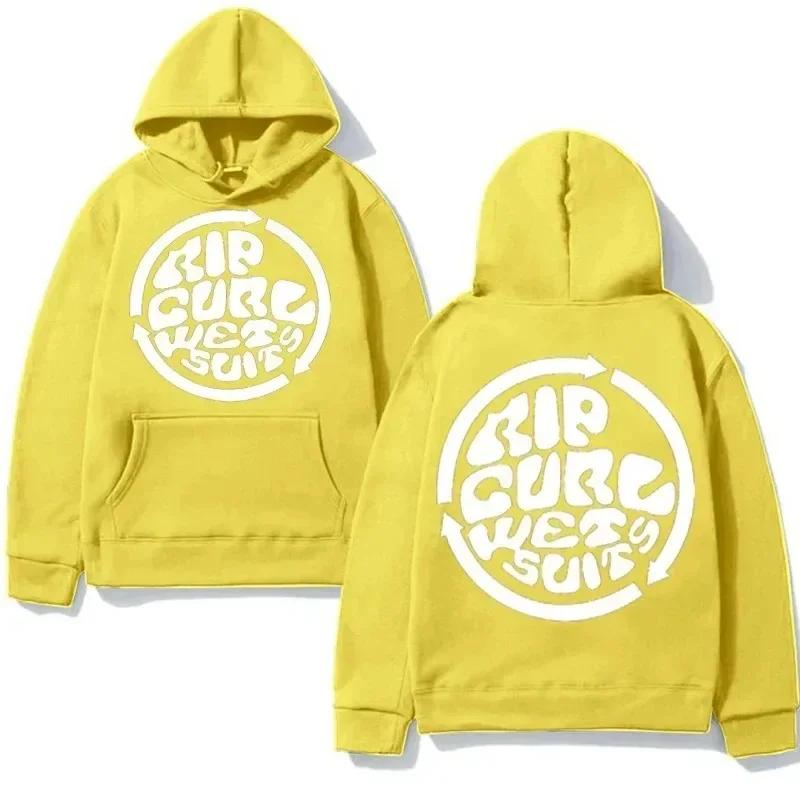 Men's Rip Curl Men Wetty Land Hoodie Y2K Loose Version of High-quality Clothing Retro Clothing Casual Hoodie Oversized Tops