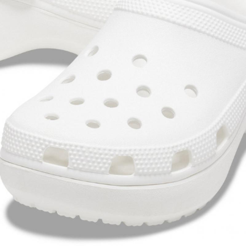 Crocs Женские классические туфли-сабо на платформе белого цвета 206750 100