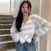 Cardigan Sweater Women 2023 New Arctic Velvet Knitted Cardigan Sweater V-neck Long Sleeve Lazy Sweater Cardigan Female Top