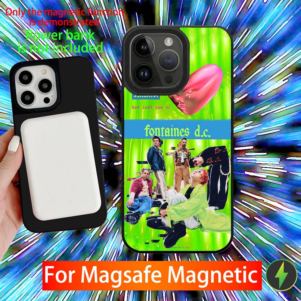 Fontaines DC Romance Phone Case For iPhone 16,15,14,13,12,11,Pro,Max,Plus,Mini,SE New Magsafe Magnetic Wireless Charging