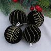6cm Christmas Balls Set Flocking Shatterproof Xmas Tree Pendants DIY Crafts Christmas Hanging Balls Home Xmas Decor