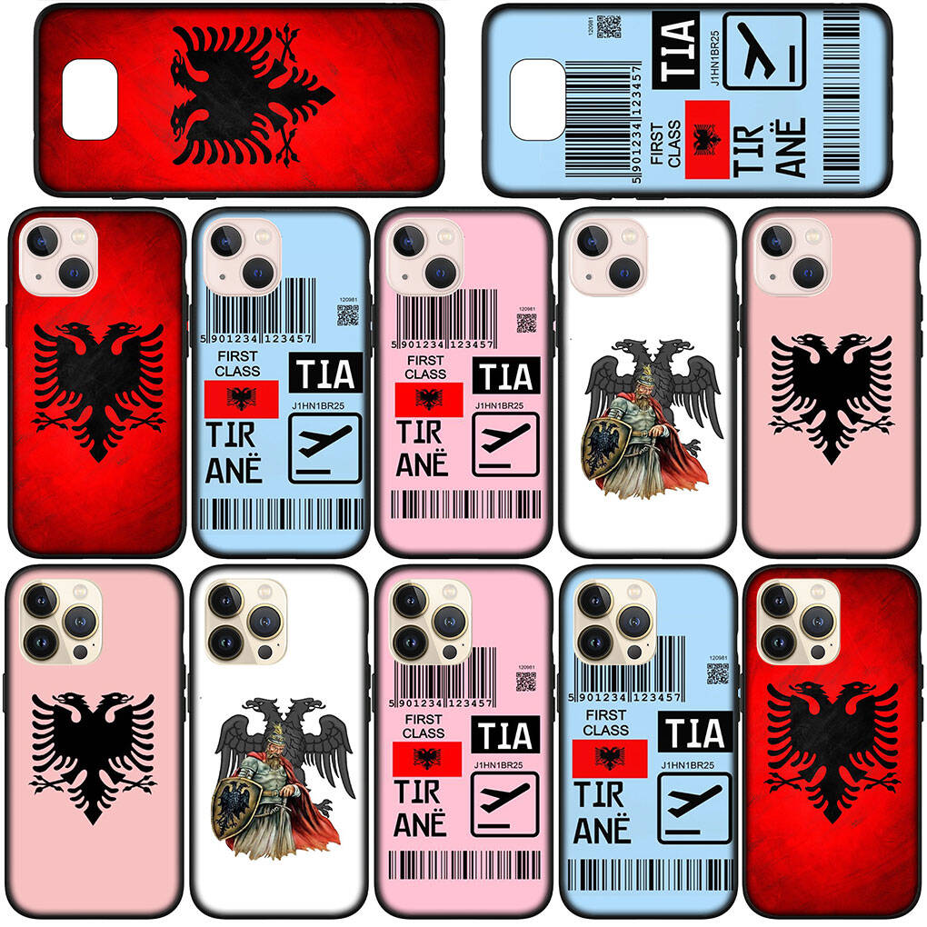 Phone Case for Samsung Galaxy S25 S23 S22 S24 Ultra FE S9 A05 A06 A15 A16 A36 A37 A35 A52 A54 A55 A56 A57 A25 A26 A53 A17 Albania Albanians Flag Cover