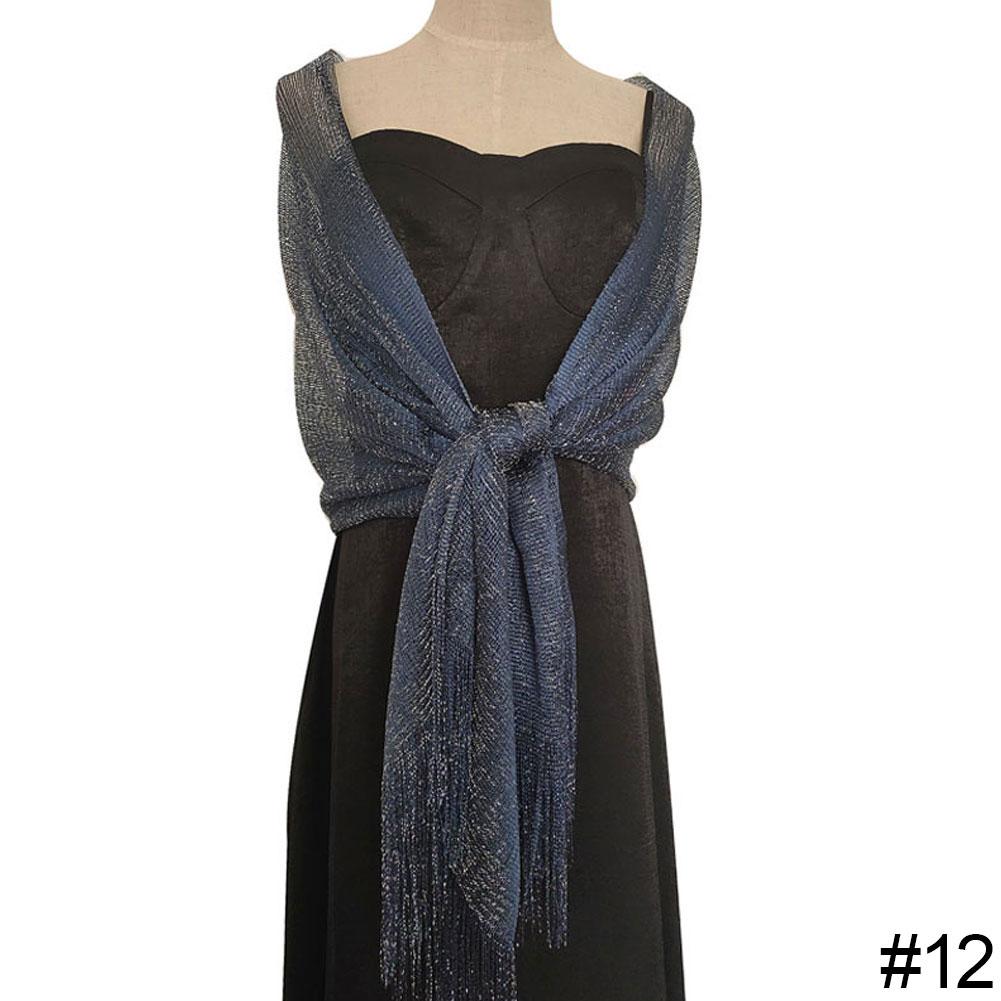 Женские элегантные вечерние платья, шали, золотые, серебристые проволочные кисточки, женские вечерние свадебные аксессуары, шарф