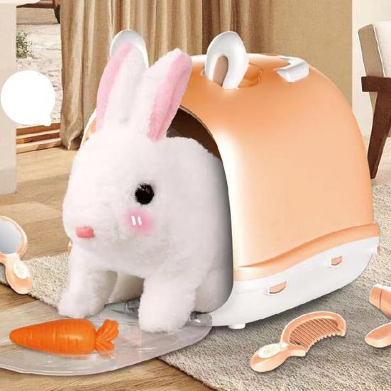 1 Set Kids Electronic Plush Dog Toy with Pet Care Accessories Walking