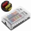 12 Circuits Fuse Box Block Holder LED Indicator Light MNI Motor for Car Yacht Marine Boat