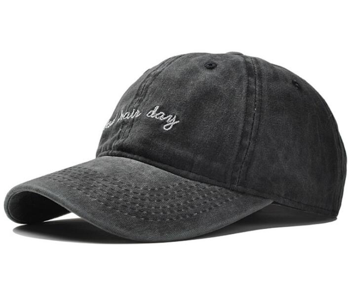 Bad Hair Day Embroidery Washed Baseball Man Woman Cap Classic Baseball Outdoor Hat 6 Panel Man Hat