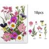 495Piece Dried Flower Craft Set Including Pressed Blooms and Butterfly Stickers for Resin Art and Journal Decorating