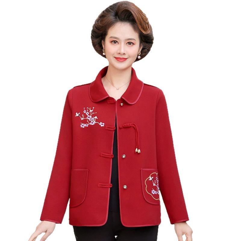 Мамино весеннее модное пальто в китайском стиле для женщин среднего и пожилого возраста