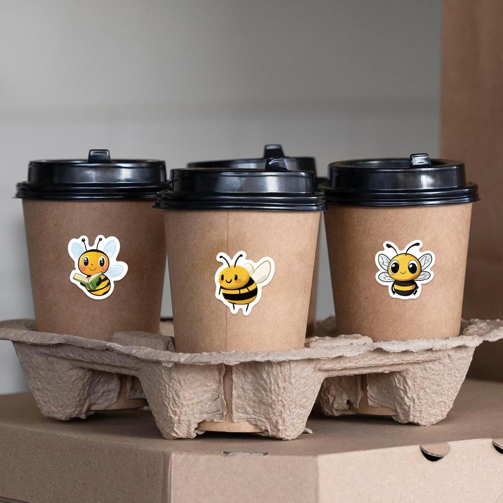 500 листов/рулон Рулонная лента Мультяшная наклейка с пчелой Материал для ручного счета Декоративная наклейка для запечатывания конвертов