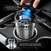 Car Ashtray One-button Open Lid Ashtray LED Light Metal Accessories For Jeep Compass Renegade Cherokee Wrangler JK Patriot MWGHF1