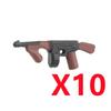 MOC Двухцветные Строительные Блоки Оружия Фигурки Солдат Пистолет M1911 Меч Топор Лопата Компьютер Метательное Противотанковое Военные Блоки Игрушки