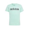 T-shirt Enfant - ADIDAS - Lin Tee JR - Vert - Manches Courtes - Mélange Coton/polyester