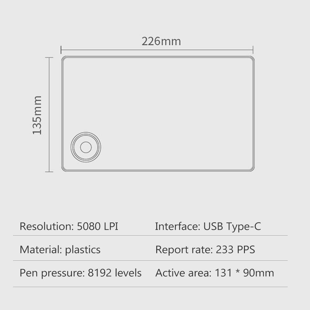 Графический планшет 8192 уровней, цифровой планшет для рисования G50 с ручкой для Android/Windows/компьютеров/мобильных графических планшетовAA