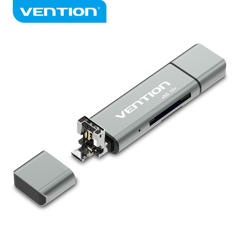 Vention Micro SD Card Reader Adapter Type C Micro USB3.0 SD Card Adapter for MacBook Laptop