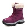 Winter Snow Boots Womens Non Slip Outdoor Waterproof Mid Calf Boots With Warm Faux Fur Lined Fashion Shoes