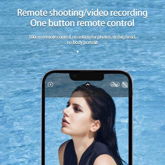 Пульт дистанционного управления на большом расстоянии, дистанционное реагирование, видео, Bluetooth-совместимая съемка, мини-съёмка без помощи рук, умный затвор для селфи, для фотографии