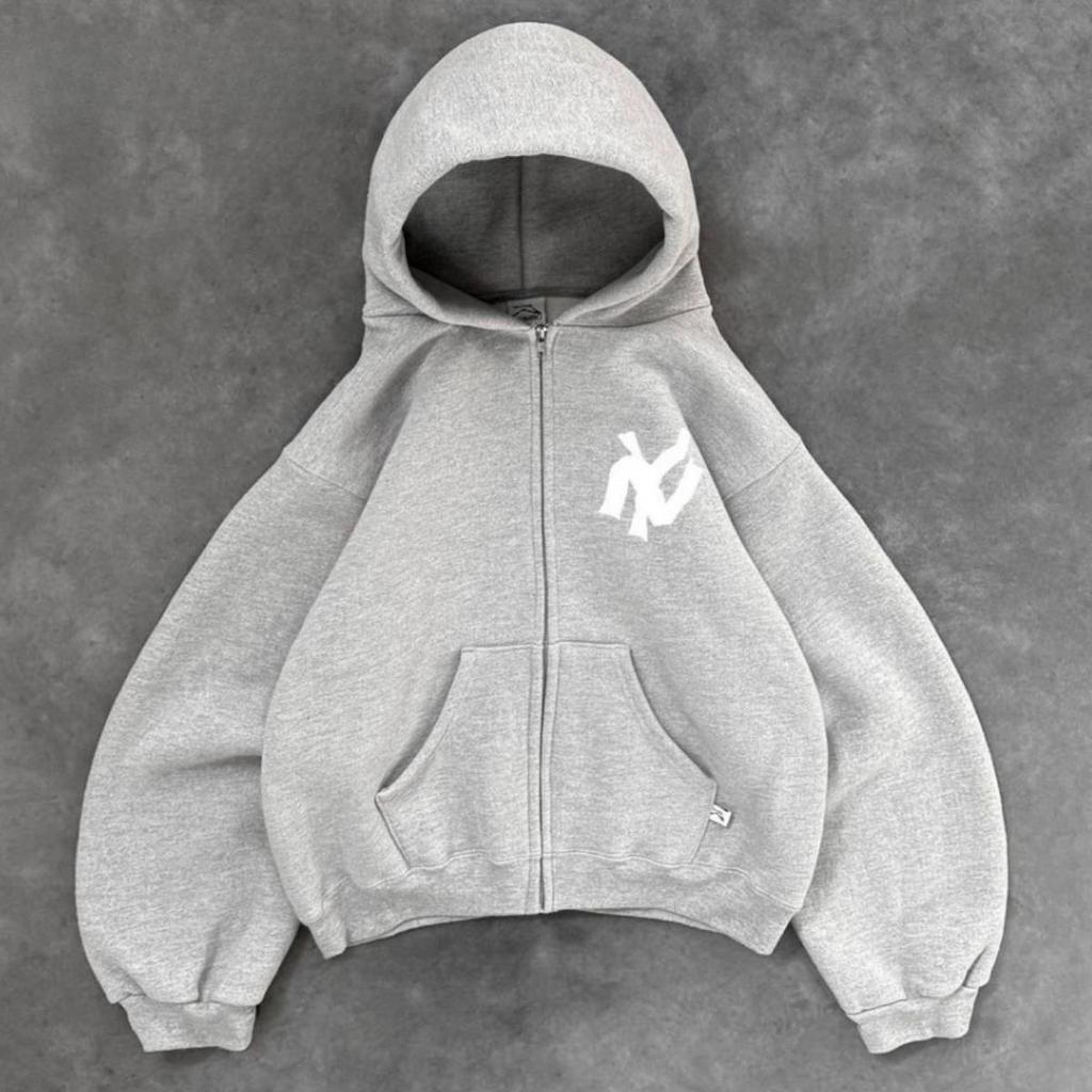 RogueWave Y2K Retro Hoodies for Men and Women with Printed Patterns Y2K Style Street Hooded Cardigan Long Sleeves