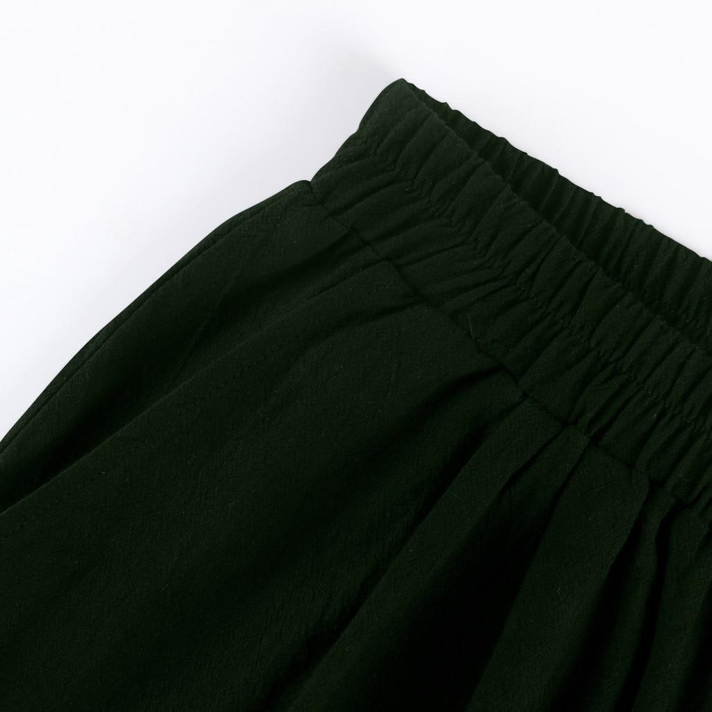 Женские модные однотонные брюки с карманами и пуговицами, капри, свободные хлопковые льняные шорты с эластичной резинкой на талии