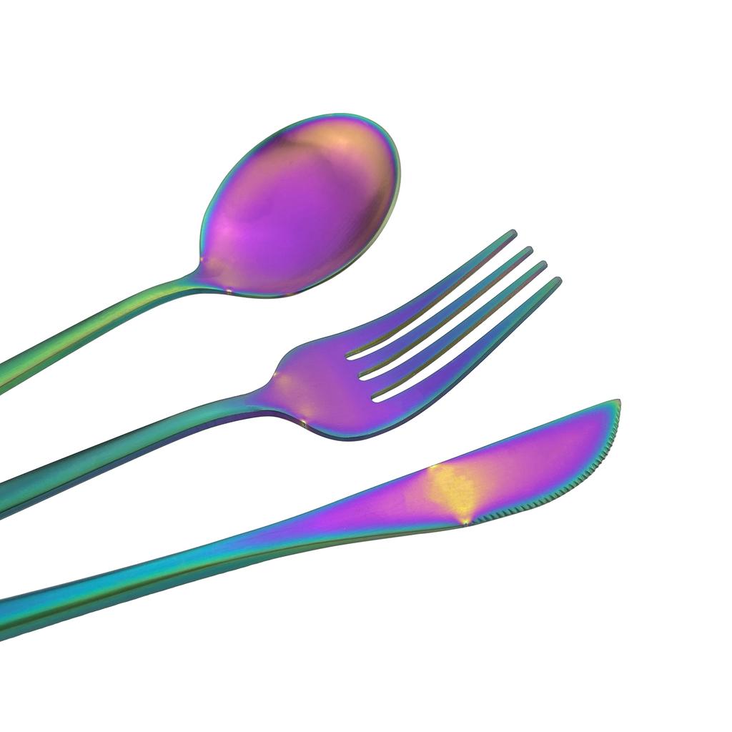 36 шт. Золотая посуда из нержавеющей стали, посуда, набор столовых приборов в западном стиле, ножи, вилка для торта, чайная ложка, столовые приборы, кухонное серебро