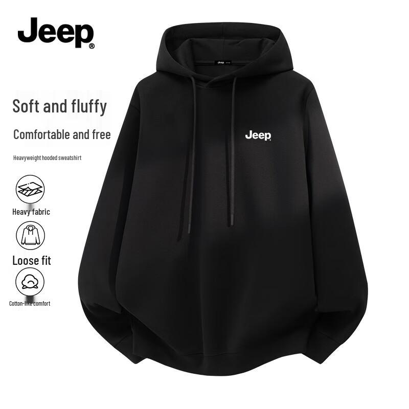 Jeep Мужское худи пуловер из плотного материала