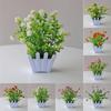Artificial Potted Flowers Fake False Plants Outdoor Garden Home In Pot Decor