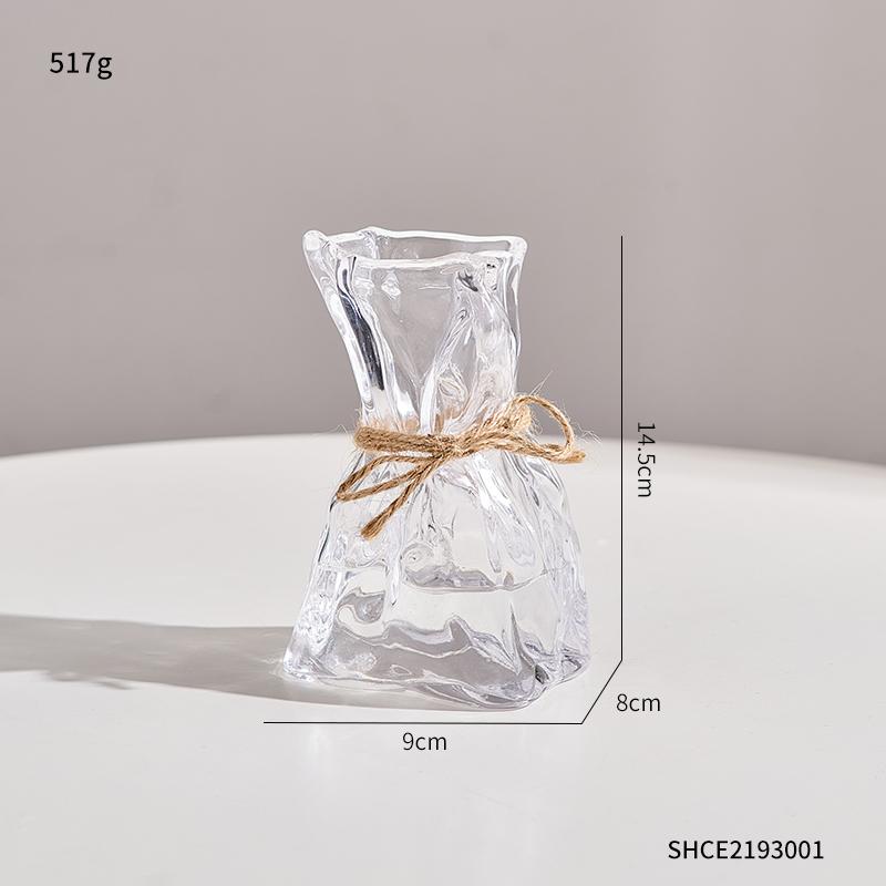 Абстрактная стеклянная ваза для домашнего декора Цветочные прозрачные горшки для растений Декоративное украшение для гостиной Декор для террариума Современный домашний декор
